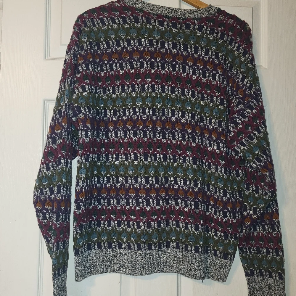 Crossings 90s Vintage Grandpa Sweater Mens Size‎ Large Chunky Texture